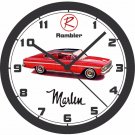 RAMBLER MARLIN WALL CLOCK-NEW! AMC, AMERICAN MOTORS, MUSTANG, CAMARO