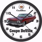 1960 CADILLAC COUPE DeVILLE WALL CLOCK-FREE USA SHIP, LINCOLN, CHEVROLET