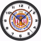 UNITED STATES MERCHANT MARINE LOGO WALL CLOCK-FREE USA SHIP