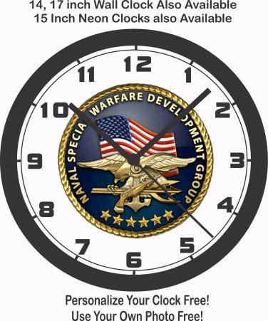 UNITED STATES NAVY SEALS LOGO WALL CLOCK-FREE USA SHIP