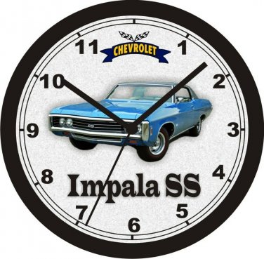 1969 Chevrolet Impala SS Wall Clock-FREE USA SHIP!