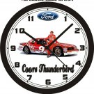 FORD COORS #9 THUNDERBIRD WALL CLOCK-FREE USA SHIP!
