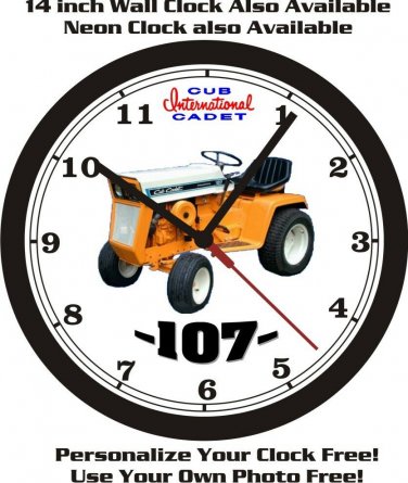INTERNATIONAL CUB CADET 107 WALL CLOCK-FREE USA SHIP!