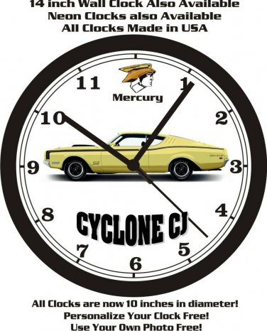 1969 MERCURY CYCLONE CJ WALL CLOCK-FREE USA SHIP