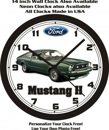 1977 FORD MUSTANG II HATCHBACK WALL CLOCK-FREE USA SHIP!