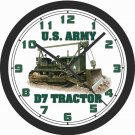 U.S. ARMY D7 TRACTOR W/ ANGLEDOZER WALL CLOCK-MARINES, AIR FORCE, NAVY