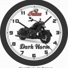 2019 INDIAN DARK HORSE MOTORCYCLE WALL CLOCK-HARLEY, HONDA, TRIUMPH