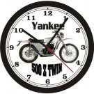 1971 YANKEE 500 Z TWIN MOTORCYCLE WALL CLOCK-FREE USA SHIP!