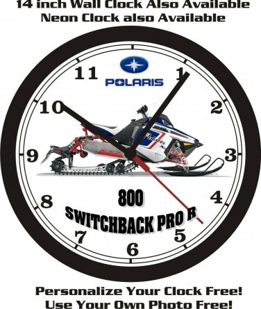 2012 POLARIS 800 SWITCHBACK PRO R SNOWMOBILE WALL CLOCK-FREE USA SHIP!