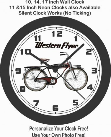 Western Auto Men's Bicycle Wall Clock-Free US Ship