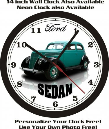 1937 FORD SEDAN WALL CLOCK-FREE USA SHIP!-Chevrolet, Dodge, Pontiac