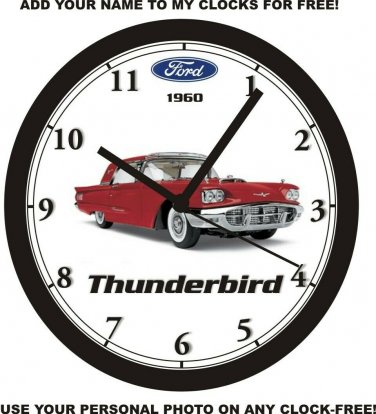 1960 FORD THUNDERBIRD COUPE WALL CLOCK-Free USA Ship