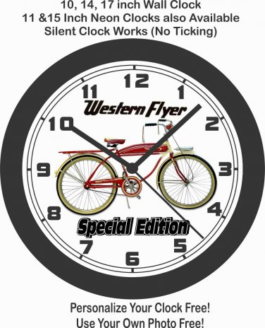 Western Auto Men's Special Edition Bicycle Wall Clock-Free US Ship