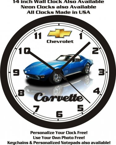 1971 CHEVROLET CORVETTE WALL CLOCK-FREE USA SHIP!