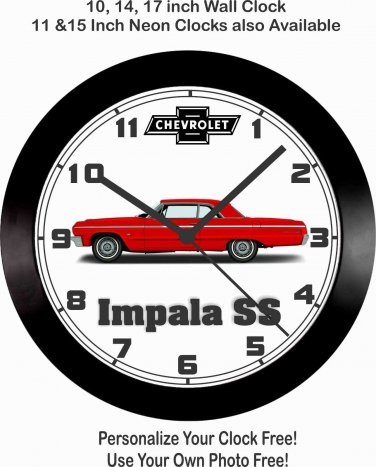1964 CHEVROLET IMPALA SS WALL CLOCK-FREE USA SHIP!, Ford, Camaro, Corvette