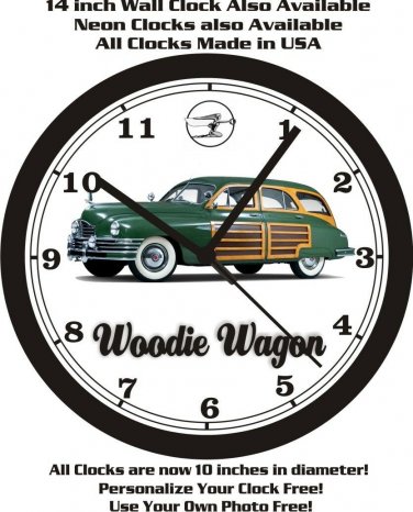 1948 PACKARD WOODIE WAGON WALL CLOCK-FREE USA SHIP