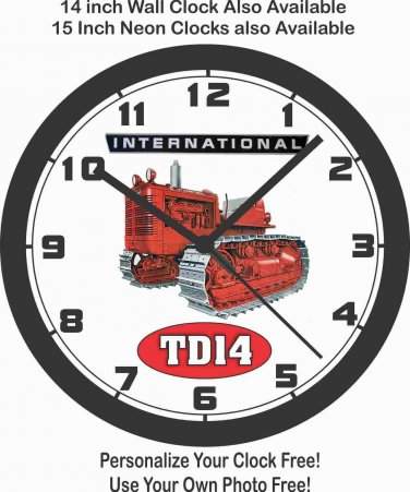 INTERNATIONAL TD 14 WALL CLOCK-FREE US SHIP!