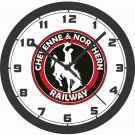 CHEYENNE & NORTHERN RAILROAD LOGO WALL CLOCK-NEW!