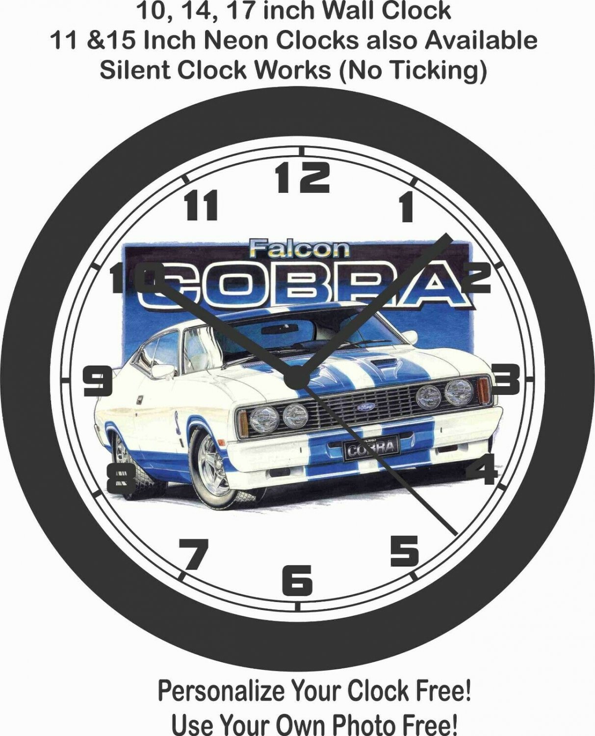 Ford XC Falcon Cobra Wall ClockFree USA ShipChoose 1 of 2