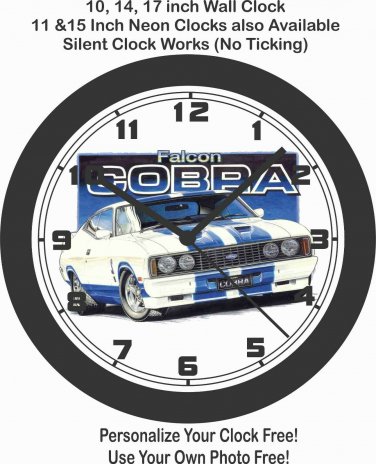 Ford XC Falcon Cobra Wall Clock-Free USA Ship-Choose 1 of 2