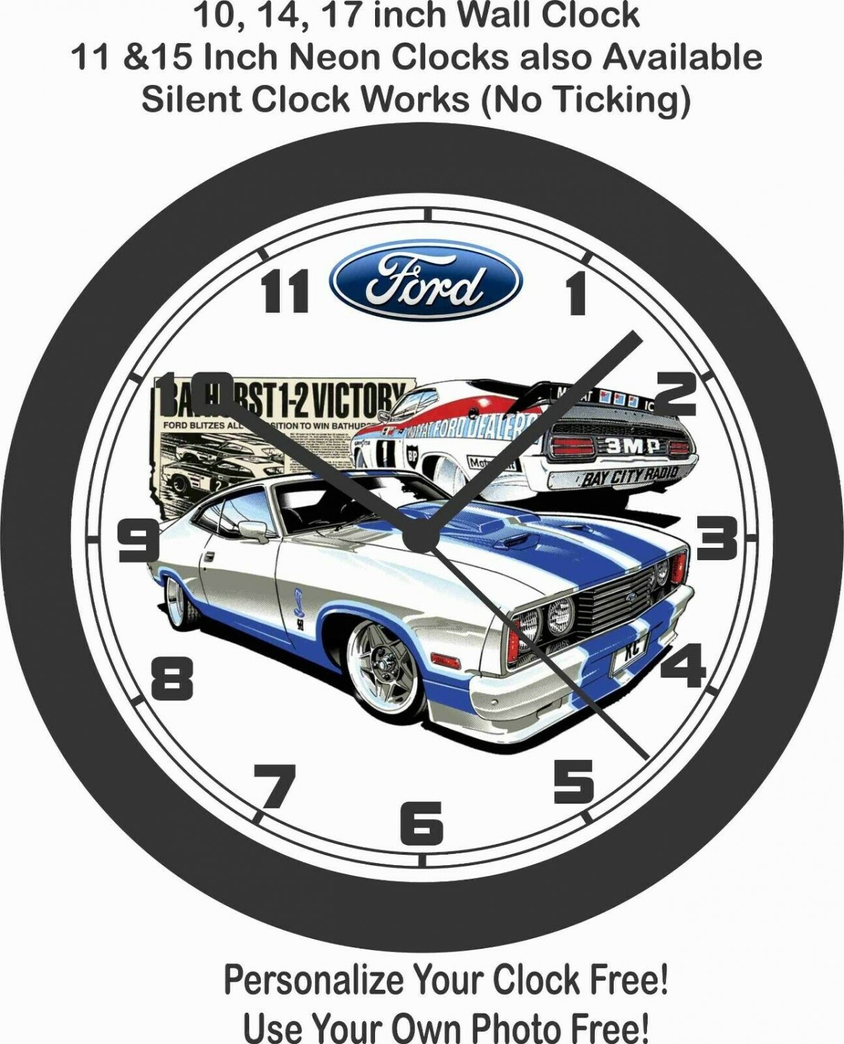 Ford XC Falcon Cobra Wall ClockFree USA ShipChoose 1 of 2