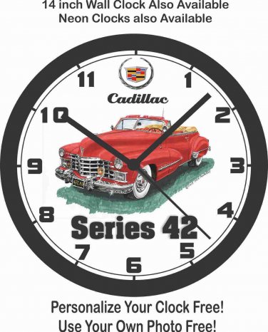 1947 CADILLAC SERIES 42 WALL CLOCK-FREE USA SHIP