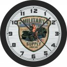 Military Supply Company Sign Wall Clock-Free US Ship
