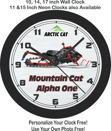 2021 Arctic Cat M Mountain Cat Alpha One Snowmobile Wall Clock-Free US Ship