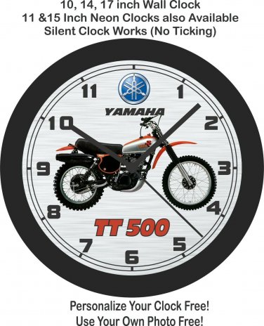 1977 Yamaha TT500 Wall Clock-Free US Ship-Honda, Suzuki. Kawasaki