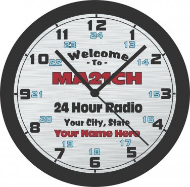 Ham Radio Wall Clock, Add Your Name, Call Sign, City & State-Free US Ship