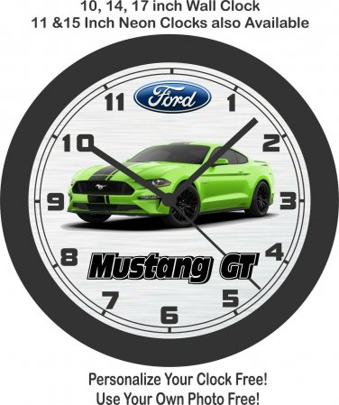2020 Ford Mustang GT Wall Clock-Free US Ship-All Colors Available!-5.0