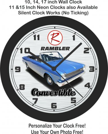 1964 Rambler Convertible Wall Clock-Free US Ship-AMC