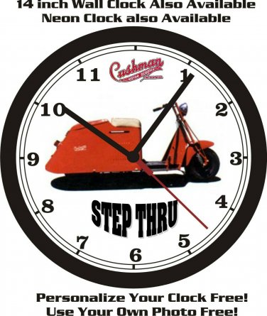 CUSHMAN STEP THRU SCOOTER WALL CLOCK-FREE USA SHIP!