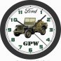 FORD GPW MILITARY JEEP WALL CLOCK-CHOOSE 1 OF 2 STYLES-FREE USA SHIP