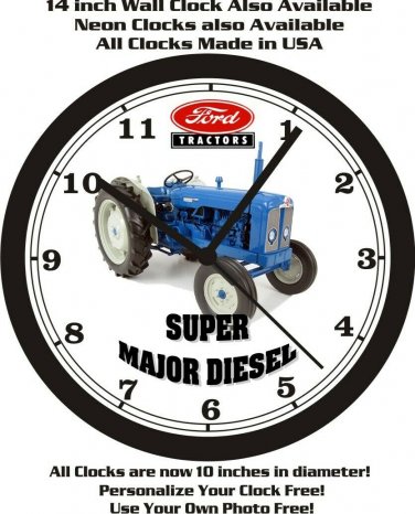 FORD SUPER MAJOR DIESEL TRACTOR WALL CLOCK-FREE USA SHIP-John Deere, Farmall