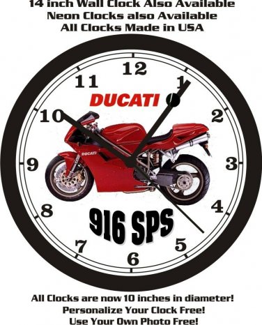 DUCATI 916 SPS WALL CLOCK-FREE USA SHIPPING