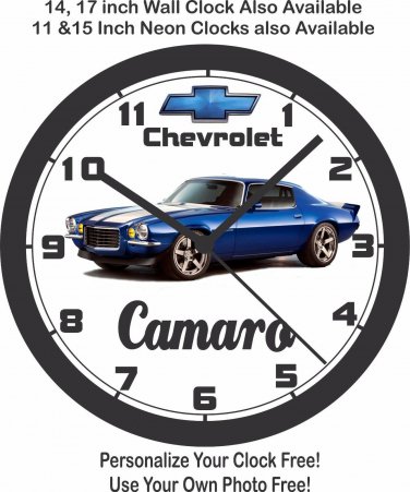 1970 CHEVROLET CAMARO RS WALL CLOCK-FREE USA SHIP
