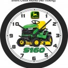 John Deere S160 Lawn Tractor Wall Clock-Free US Ship