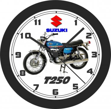1970 Suzuki T250 Motorcycle Wall Clock-Free US Ship