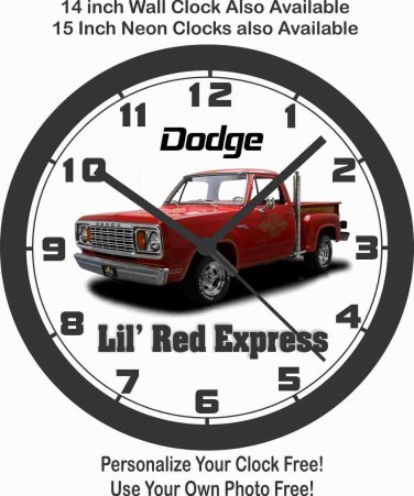 1978 DODGE LIL' RED EXPRESS TRUCK WALL CLOCK-Free USA Ship