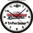 1957 CHEVROLET TRI-FIVE GASSER WALL CLOCK-FREE USA SHIP!