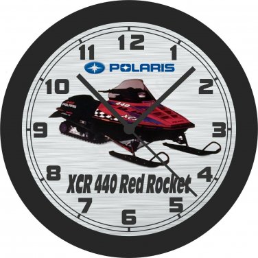 1998 Polaris XCR 440 Red Rocket Snowmobile Wall Clock-Free US Ship