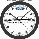 FORD FOX BODY MUSTANG 5.0 SILHOUETTE WALL CLOCK-CAMARO, CHALLENGER, FIREBIRD