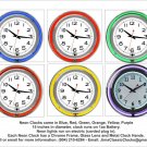 15 Inch Your Own Custom Photo Neon Wall Clock-Choose Your Neon Color!-Free Ship