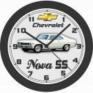 1969 CHEVROLET NOVA SS WHITE WALL CLOCK-FREE US SHIP!-Chevelle, Camaro