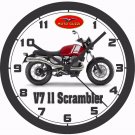 2016 MOTO GUZZI V7 II SCRAMBLER MOTORCYCLE WALL CLOCK-FREE USA SHIP-DUCATI