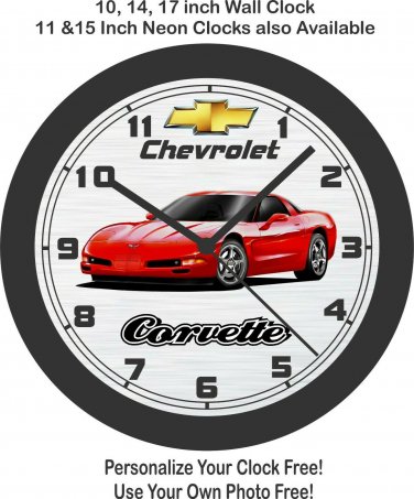 2004 Chevrolet Corvette Wall Clock-Free US Ship-Camaro, Mustang