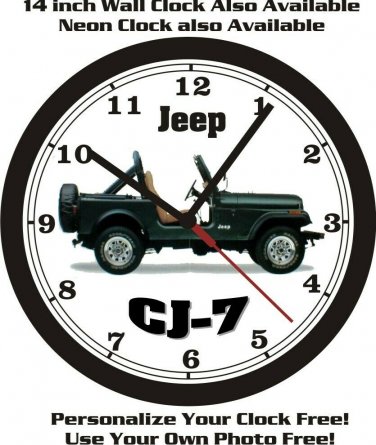 1979 JEEP CJ-7 WALL CLOCK-FREE USA SHIP!