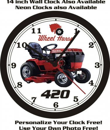 WHEEL HORSE 420 LAWN TRACTOR WALL CLOCK-FREE US SHIP!