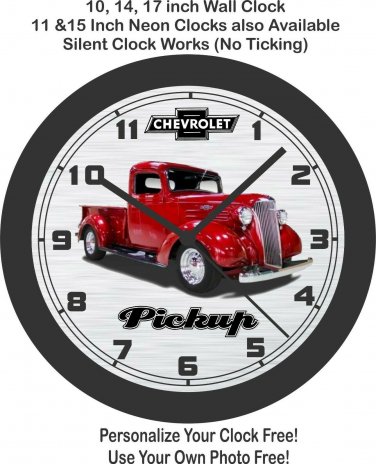 1937 Chevrolet Pickup Wall Clock-Free US Ship, Ford, Dodge, GMC